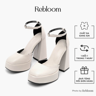 Giày cao gót Rebloom - Giày Mary Jane khóa cài đế trụ vuông cao 12cm - siêu cháy, siêu nổi bật khi mang