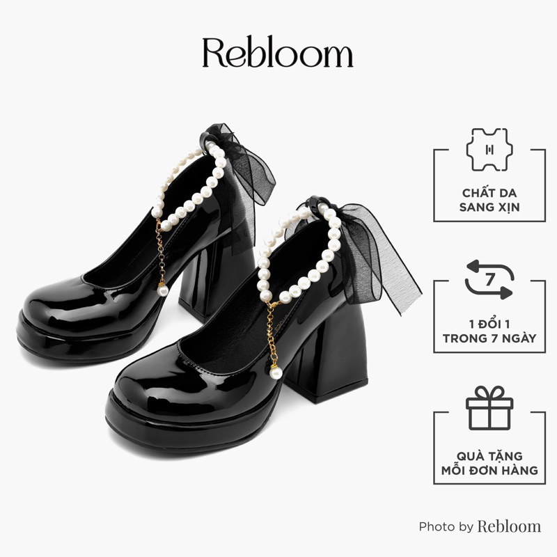 Giày cao gót Rebloom - Giày MARY JANE mũi tròn đế cao 9cm phong cách lolita siêu đáng yêu dành cho nữ