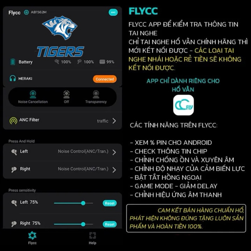 Tai nge Bluetooth  không  dây