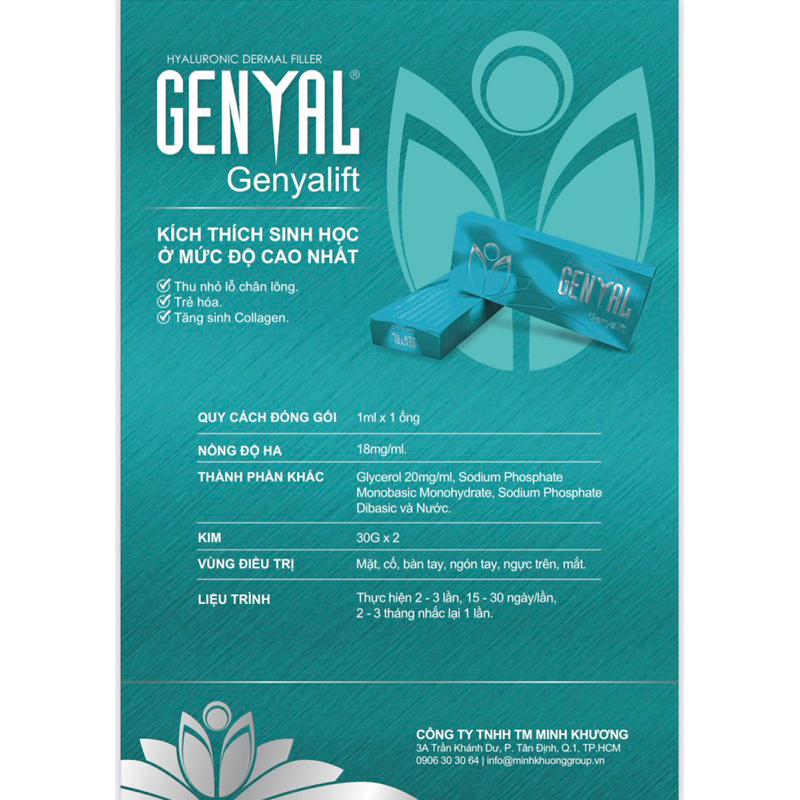 Genyalift Skin Booster thu nhỏ lỗ chân lông,trẻ hóa Hộp 1ml