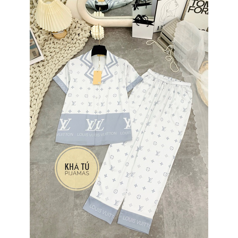 Set pijamas tay ngắn lụa tơ cao cấp chính hãng Puti