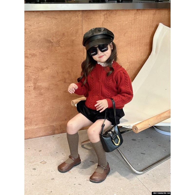 Set bộ len mix quần nhung cho bé