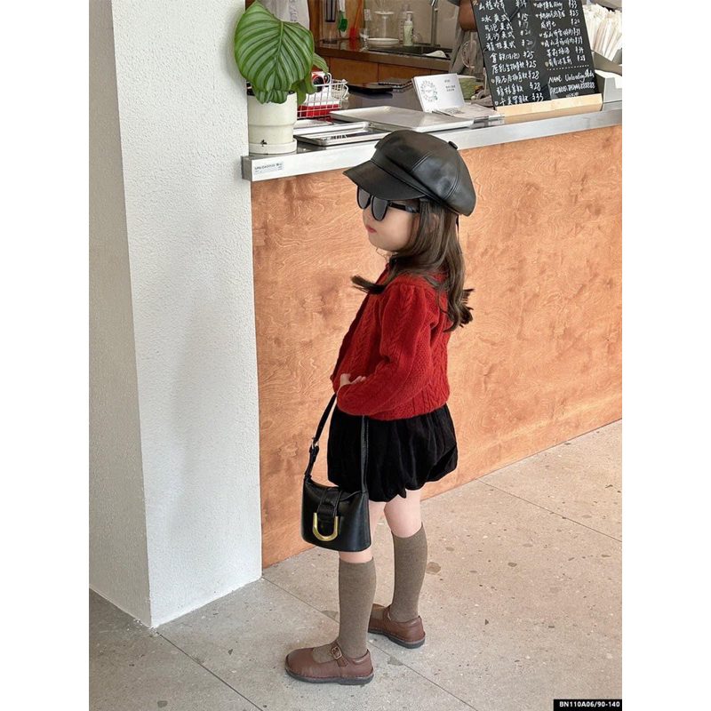 Set bộ len mix quần nhung cho bé