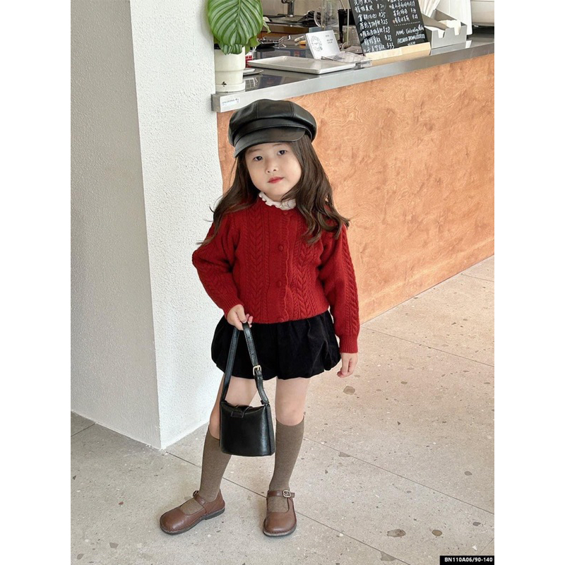 Set bộ len mix quần nhung cho bé