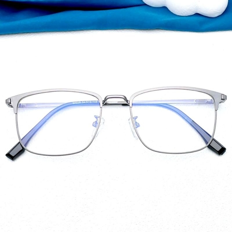 Gọng kính nam nữ dáng vuông kim loại