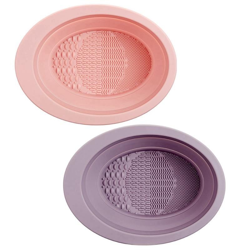 Dụng Cụ Silicone Vệ Sinh Cọ Trang Điểm Gấp Gọn Tiện Lợi