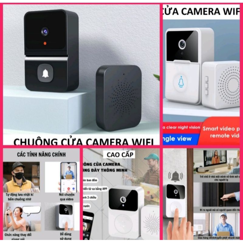 1 CHUÔNG CỬA Z30 KHÔNG DÂY CÓ KAMERA KẾT NỐI WIFI TỪ XA NHIỀU TÍNH NĂNG MỚI HÀNG CAO CẤP