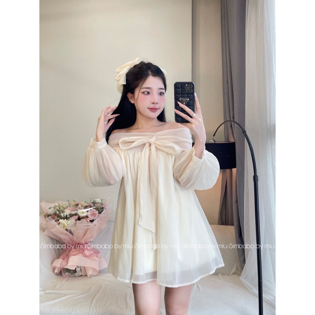💖FREESHIP💖ÁO VÁY TRỄ VAI NƠ TO DÀI TAY CHẤT VOAN TƠ BỒNG BỀNH - TÚ ANH SHOP
