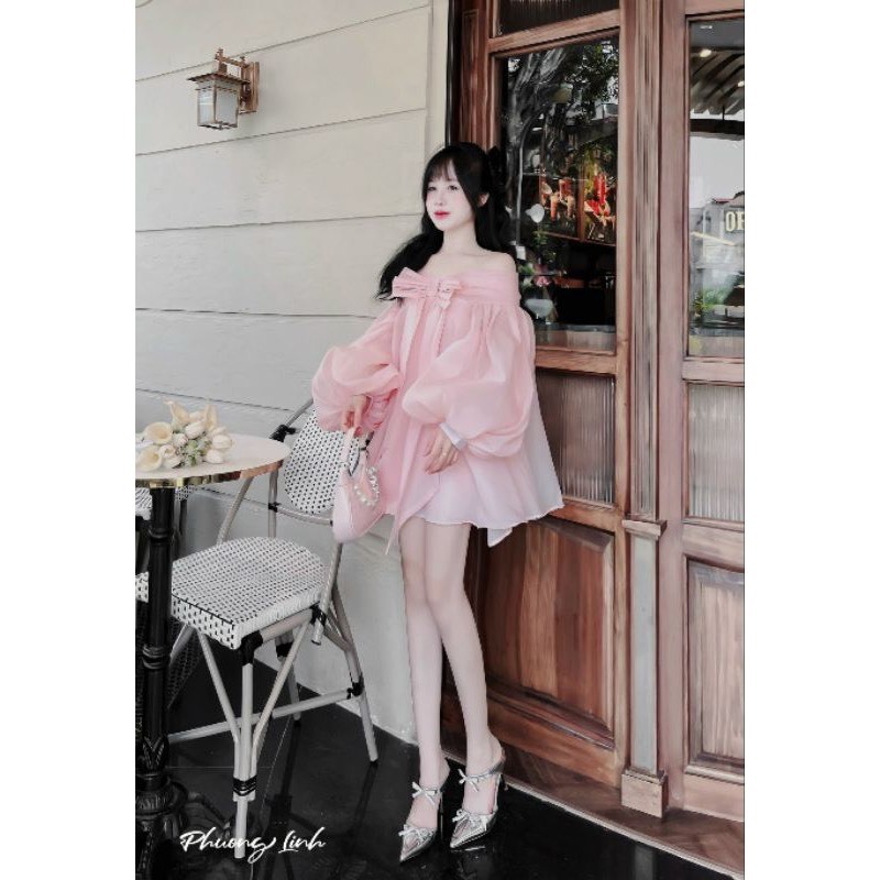 💖FREESHIP💖ÁO VÁY TRỄ VAI NƠ TO DÀI TAY CHẤT VOAN TƠ BỒNG BỀNH - TÚ ANH SHOP