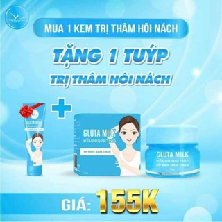 Kem thâm nách Gluta Milk giảm thâm ngăn mùi cơ thể hiệu quả hộp 15gram