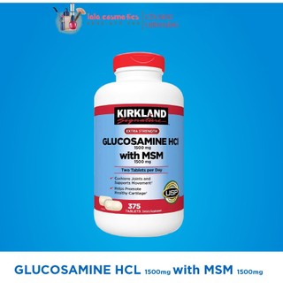 Viên uống Glucosamine HCL 1500mg Kirkland With MSM 1500mg Hộp 375 Viên