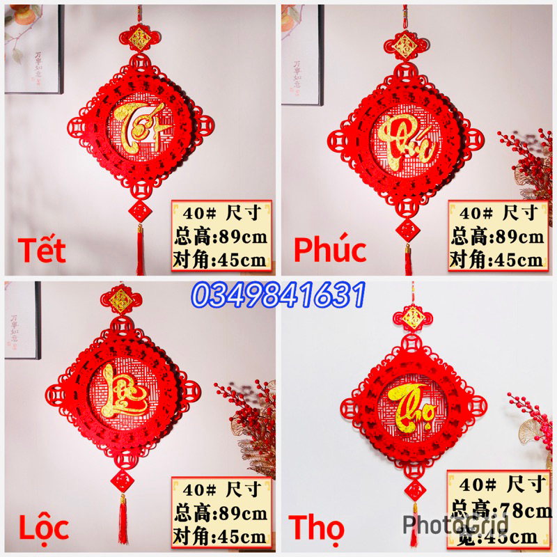 Khánh VUÔNG nhung trang trí tết cổ truyền