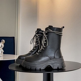 Bốt dây buộc boot cao cổ chiến binh khóa cạnh cá tính bốt răng cưa 5.5 cm _d20 và blackpin d22