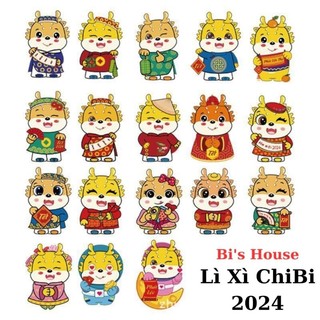 Combo 100 bao lì xì chibi năm giáp thìn 2024