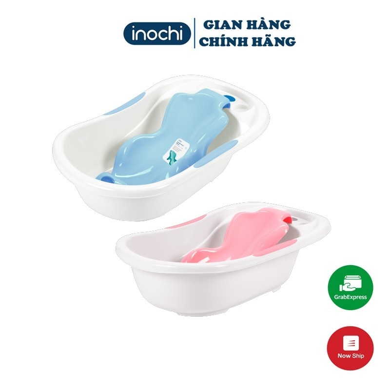 Thau tắm trẻ em kèm tựa Notoro - INOCHI - Kích thước: 863x524x238 mm