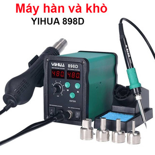 Máy hàn và khò Yihua 898D màu xanh lá