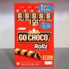 Bánh Quế Xốp Kem Socola Go Choco Rollz Choco-Filled Wafer Stick