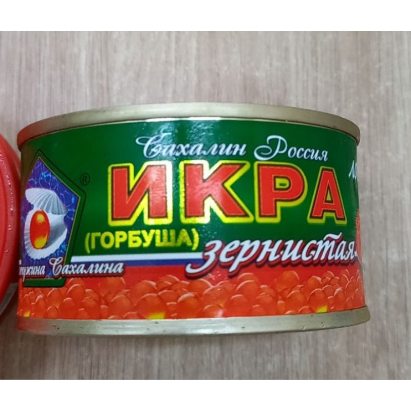 Trứng cá hồi muối hộp sắt Nga 140gr