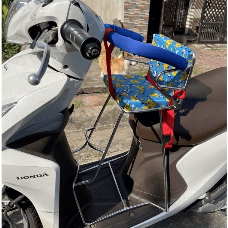 Ghế Inox Ngồi Xe Máy Cho Bé Các Loại Xe Tay Ga Có Vòng Bảo Vệ