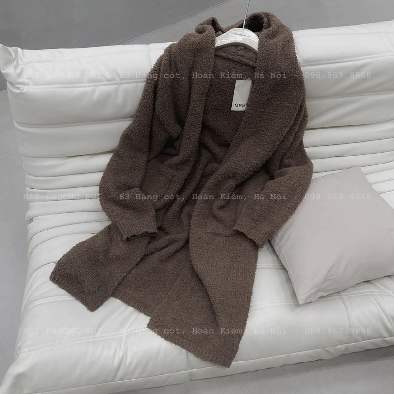 Áo Khoaca Cardigan Dáng Dài Bông Xù Hàng QCCC