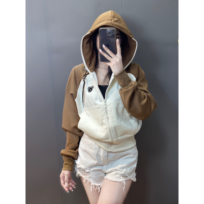 ÁO KHOÁC COTTON 2d Xịn raglan mới_Bee_ form lửng