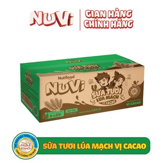 Thùng 24 túi nuvi power sữa tươi lúa mạch vị cacao túi 110 ml - thương hiệu nutifood - yoosoo mall