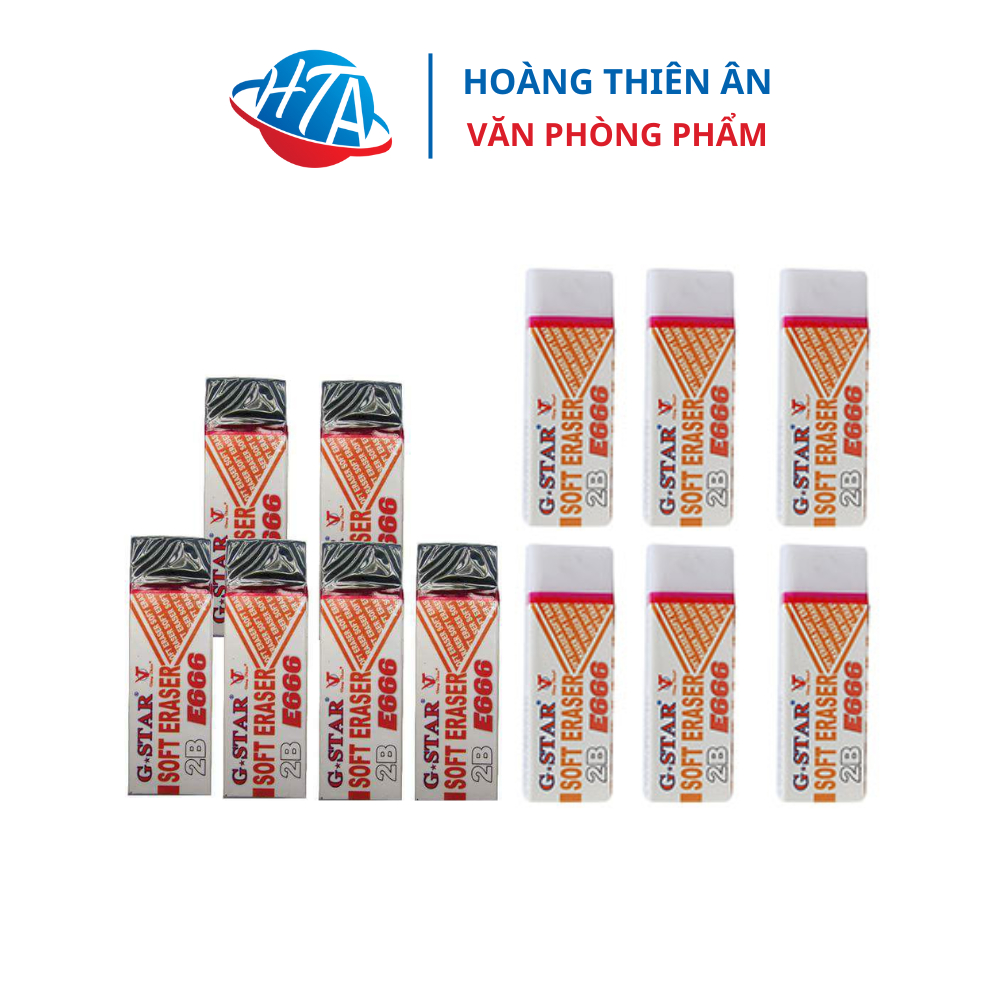 Gôm E666 GS Đen, Trắng | Hoàng Thiên Ân