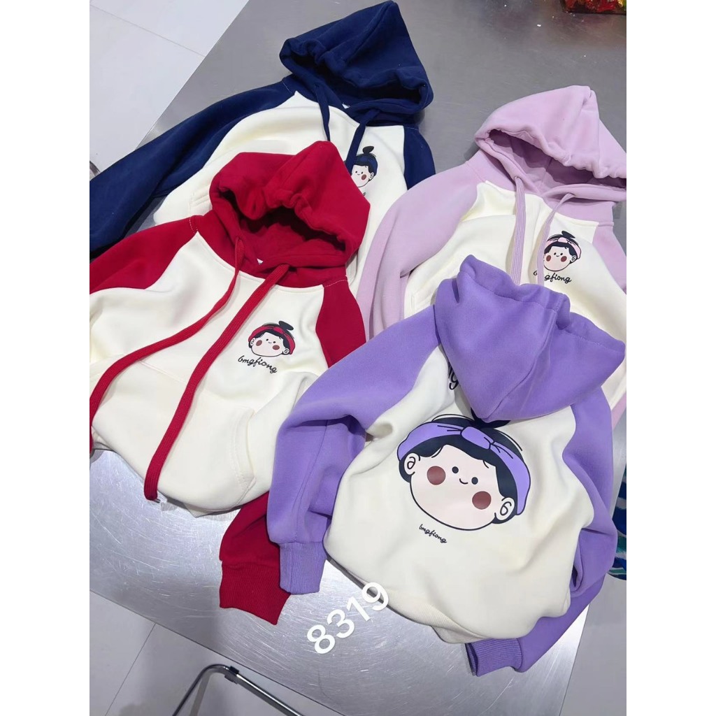 Áo hoodie lót lông cho bé trai bé gái hàng Quảng Châu Sukun shop - Áo hoodie nỉ cho bé loại đẹp Kun kids