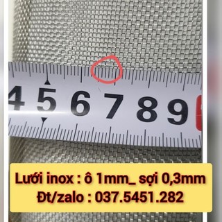Lưới chống muỗi , côn trùng , lưới lọc inox 304 : ô 1mm_sợi 0,3mm