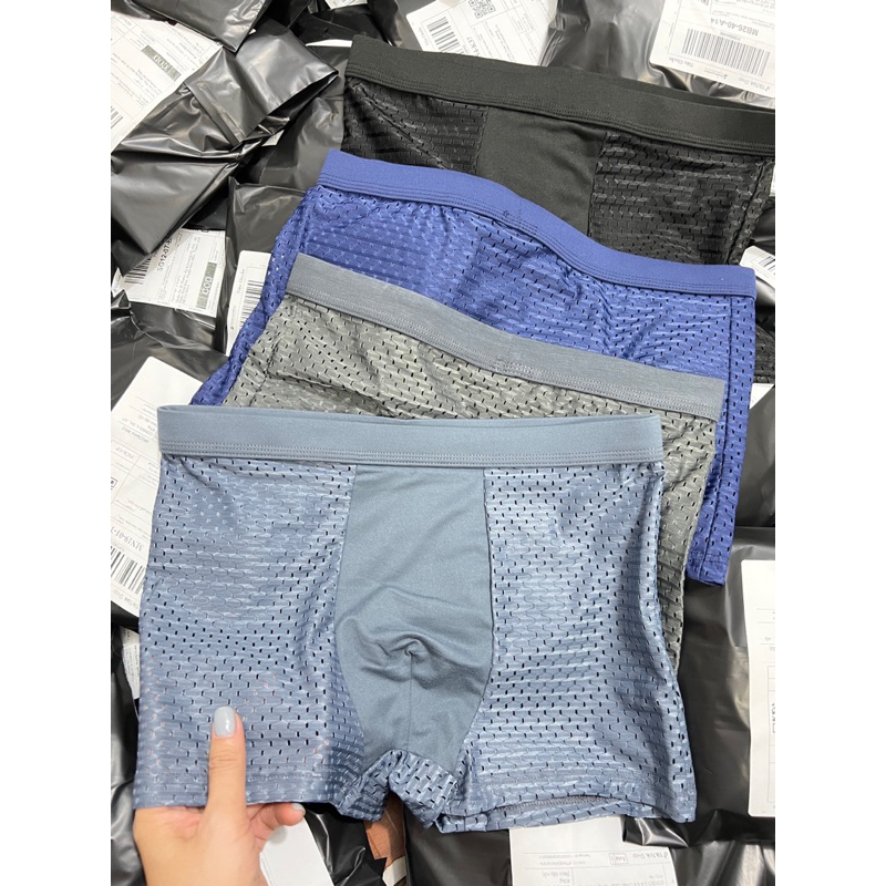 Hộp 4 quần boxer nam thông hơi cao cấp