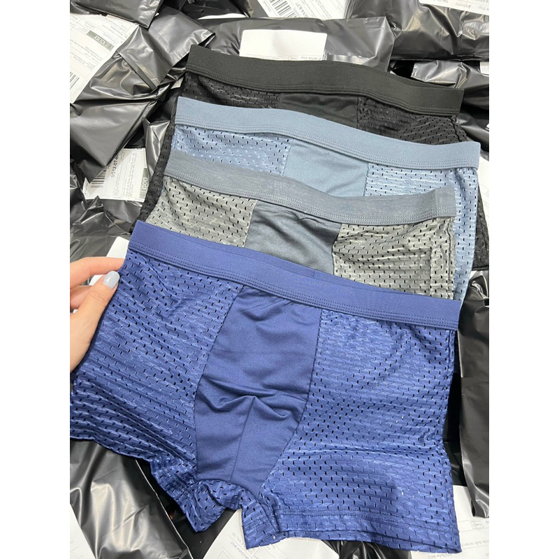 Hộp 4 quần boxer nam thông hơi cao cấp