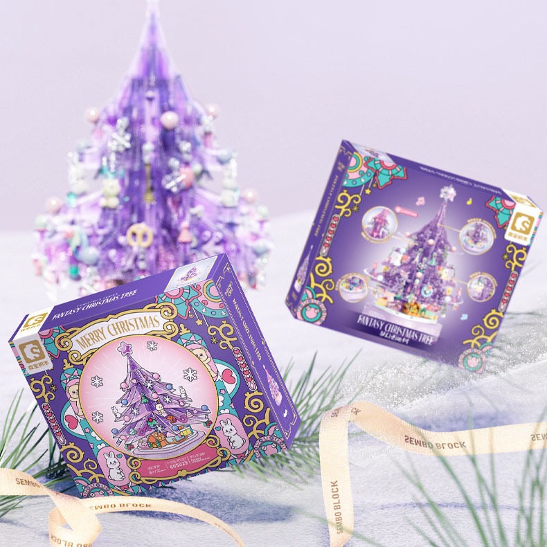 Đồ Chơi Lắp Ráp Kiểu Lego Noel Mô Hình Cây Thông Giáng Sinh Merry Christmas Có Đèn Và Phát Nhạc No.605024, 605029