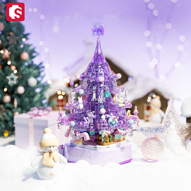 Đồ Chơi Lắp Ráp Kiểu Lego Noel Mô Hình Cây Thông Giáng Sinh Merry Christmas Có Đèn Và Phát Nhạc No.605024, 605029