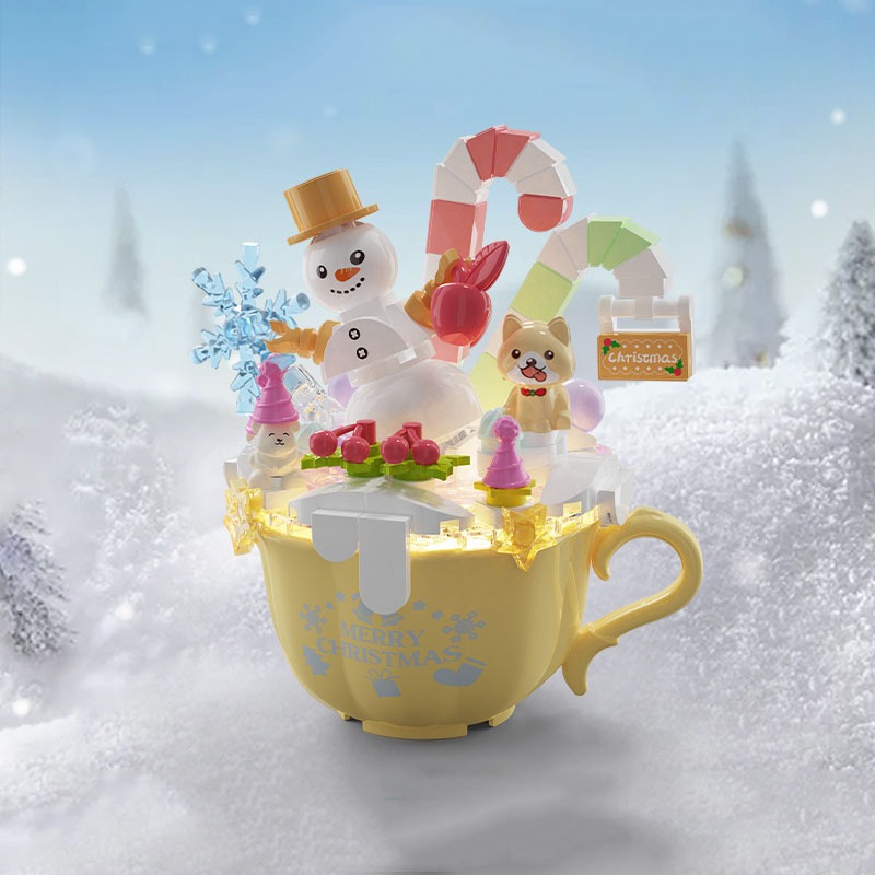 Đồ Chơi Lắp Ráp Kiểu Lego Giáng Sinh Set 4 Bộ Mô Hình Người Tuyết, Ông Già Noel, Cây Thông No.605030-605033 Với 498+PCS