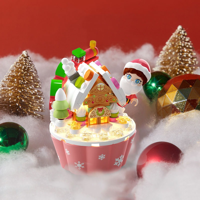 Đồ Chơi Lắp Ráp Kiểu Lego Giáng Sinh Set 4 Bộ Mô Hình Người Tuyết, Ông Già Noel, Cây Thông No.605030-605033 Với 498+PCS