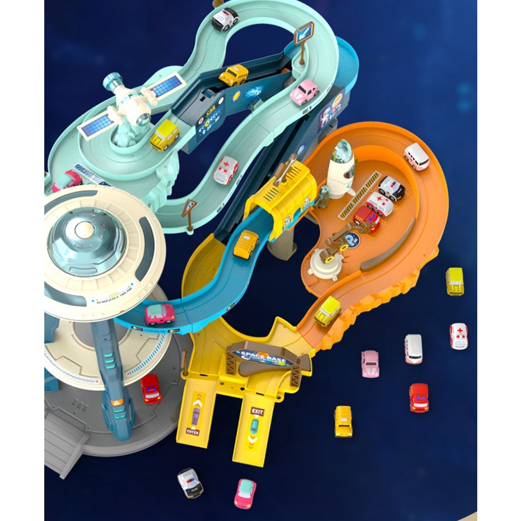 Mô hình lắp ráp đường đua PIKAPU đồ chơi xếp hình nhựa abs cao cấp, an toàn cho bé