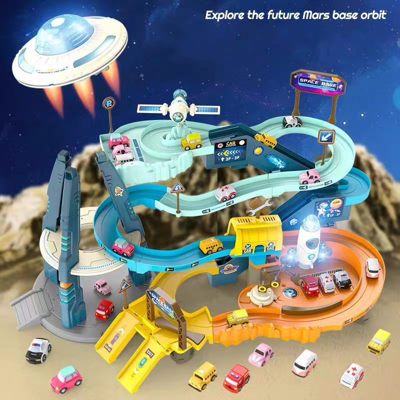 Mô hình lắp ráp đường đua PIKAPU đồ chơi xếp hình nhựa abs cao cấp, an toàn cho bé