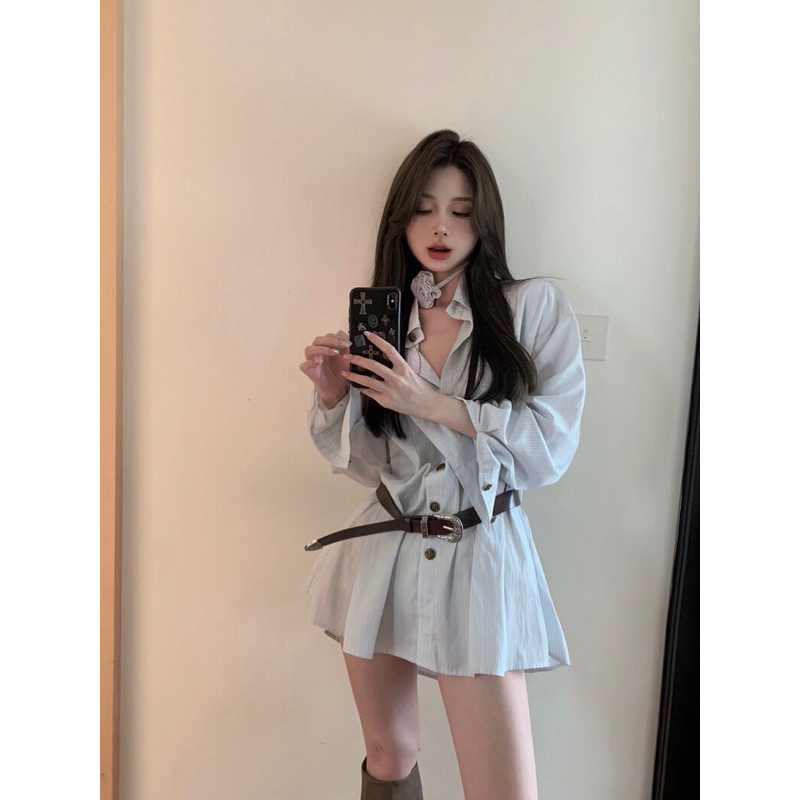 ROSALEE Đầm sơmi tay dài basic - GISTY DRESS