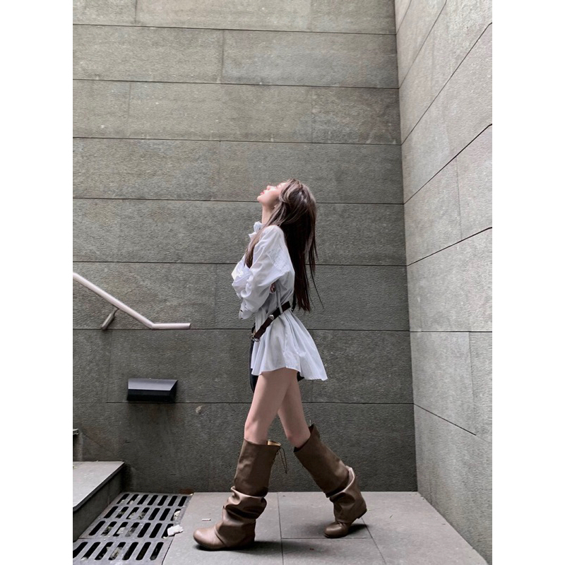 ROSALEE Đầm sơmi tay dài basic - GISTY DRESS