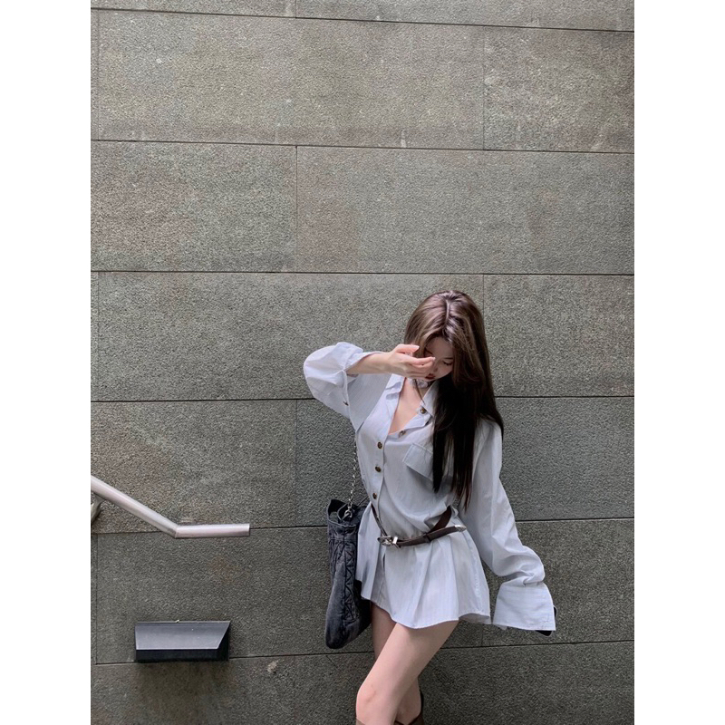 ROSALEE Đầm sơmi tay dài basic - GISTY DRESS