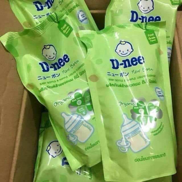 Combo 3 túi rửa bình sữa, rau củ Dnee Thái Lan  hàng nhập khẩu chính hãng