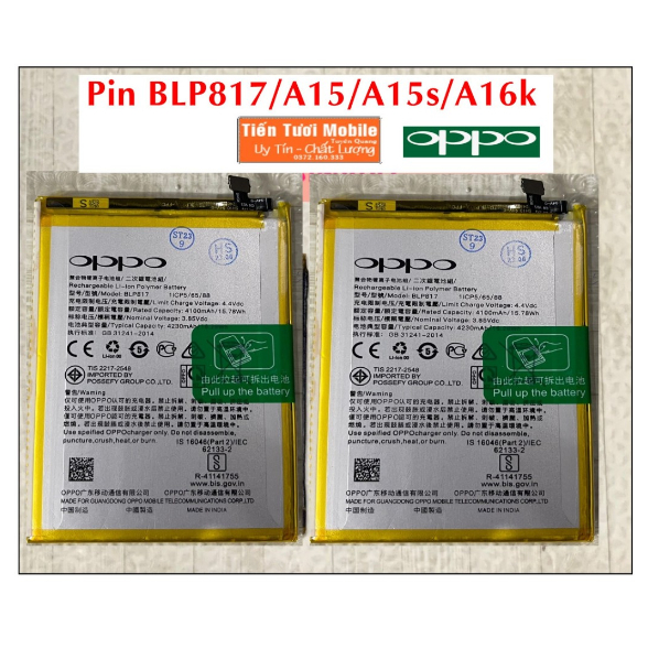 Pin A15/A15s/A16K/BLP 817 Oppo