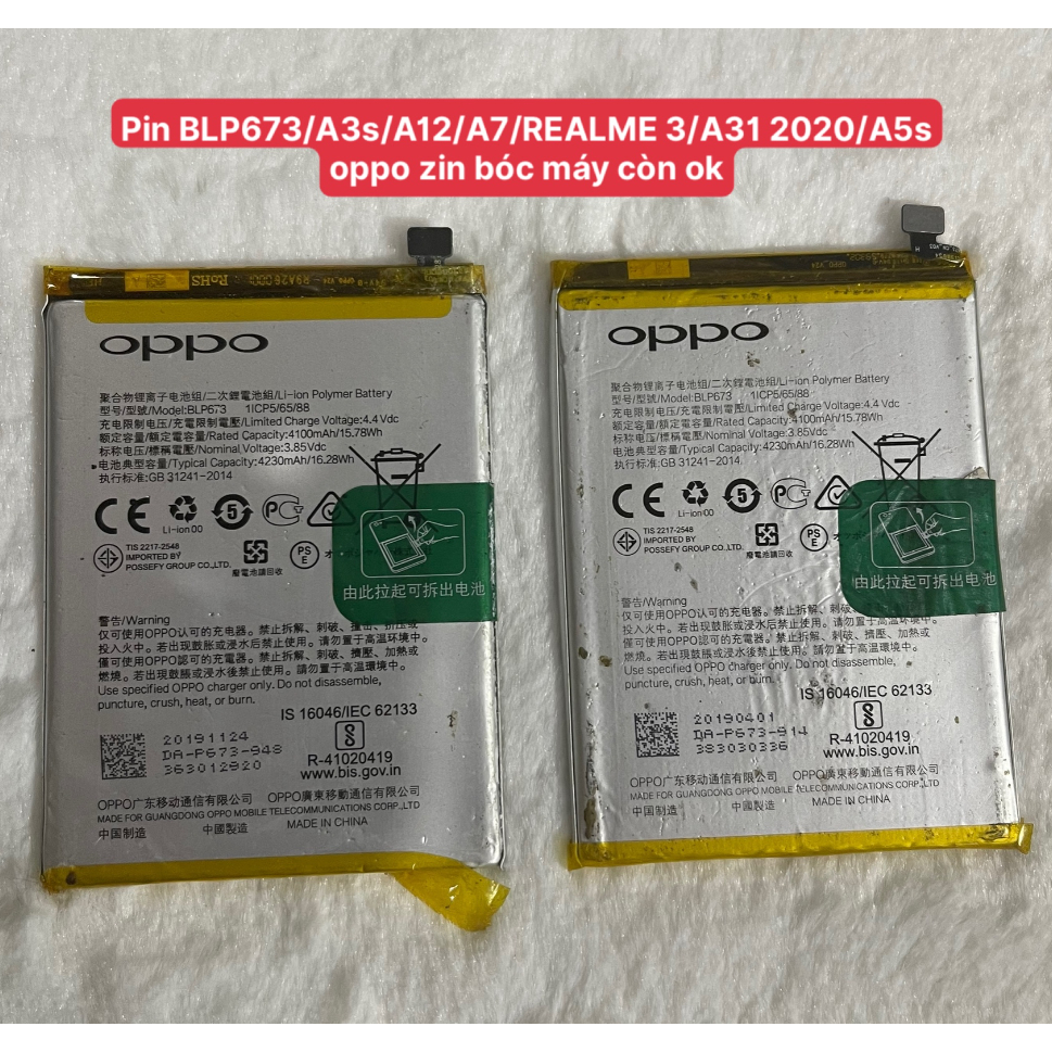 Pin BLP673/A3S/A12/Realme 3/A31 2020 OPPO