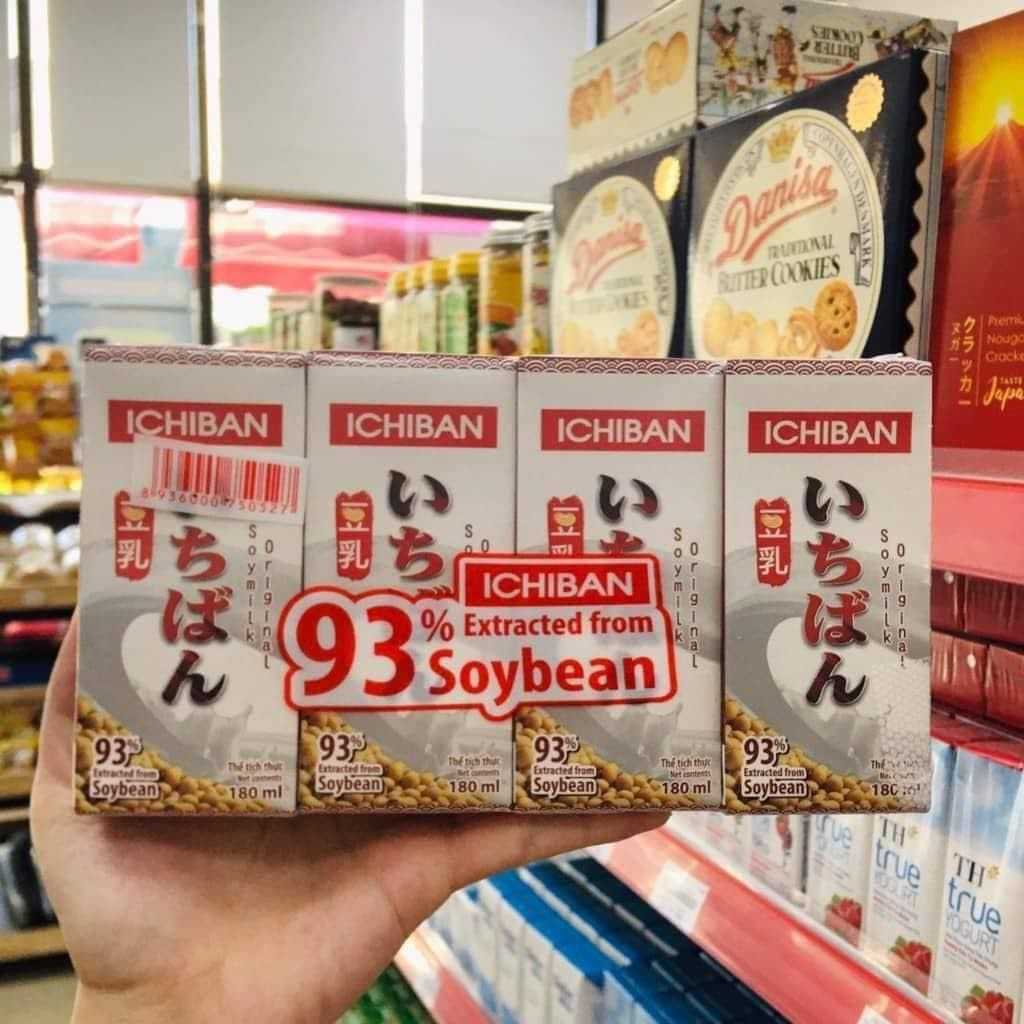 Thùng 48 hộp sữa đậu nành Ichiban nguyên chất 180ml