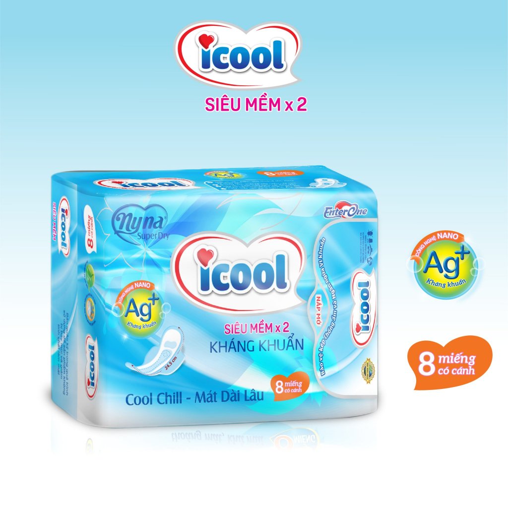 Băng vệ sinh Icool Chill mặt vải nhung siêu mềm