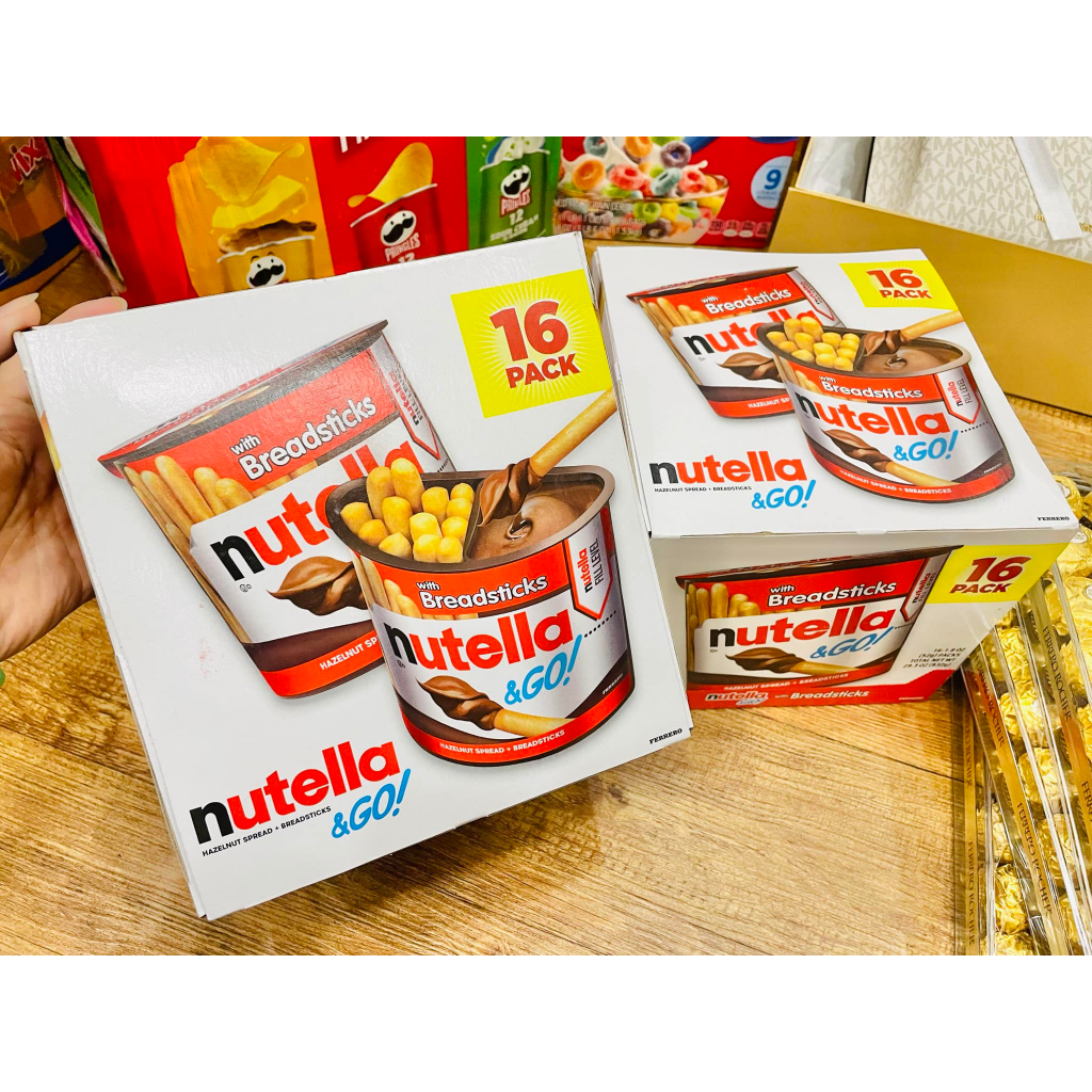 🍁  Bánh Que Chấm Bơ Hạt Phỉ Nutella & Go 52gr