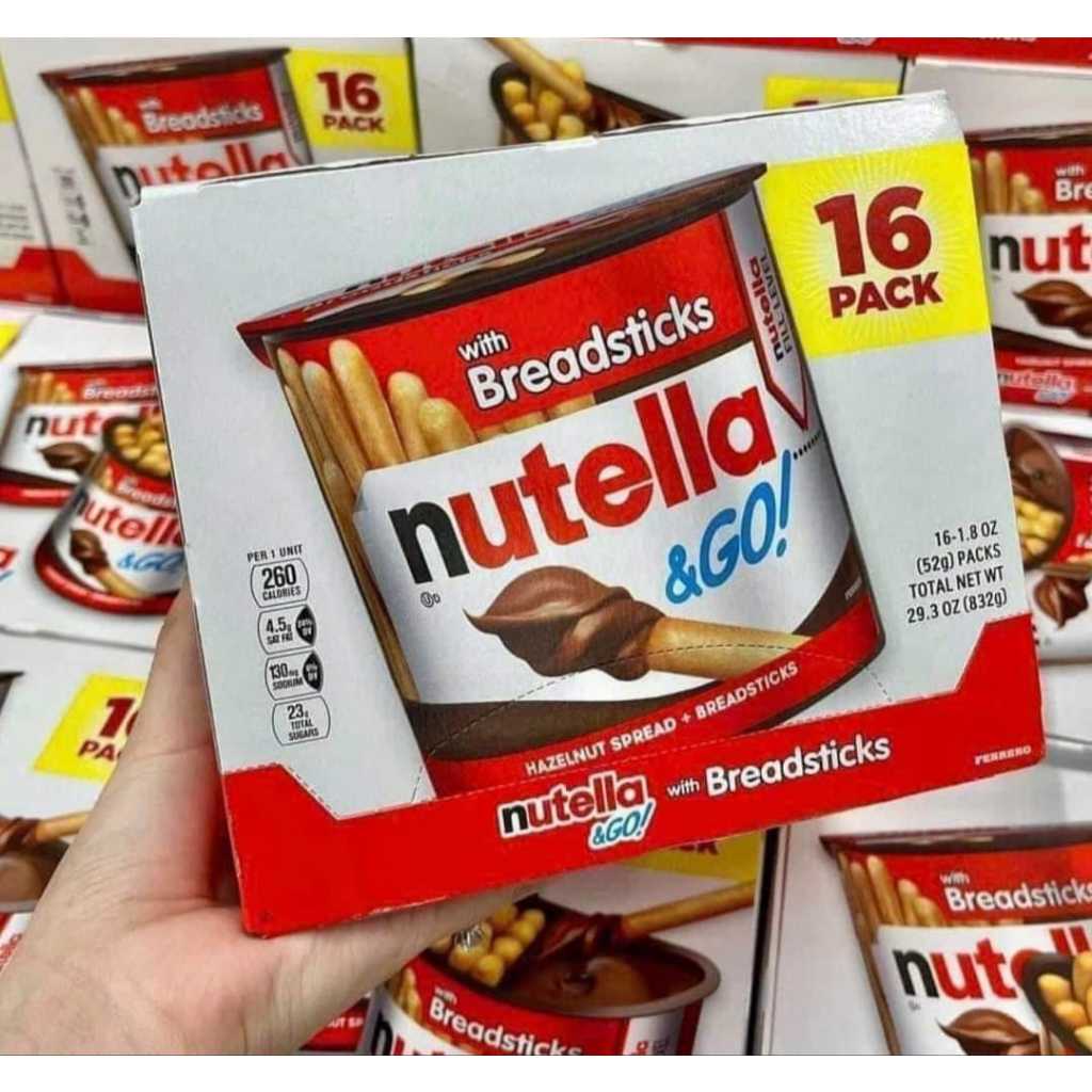 🍁  Bánh Que Chấm Bơ Hạt Phỉ Nutella & Go 52gr