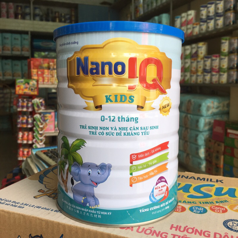 Sữa NANO IQ KIDS Lon 400g/900g. Dành cho trẻ 0-12 tháng