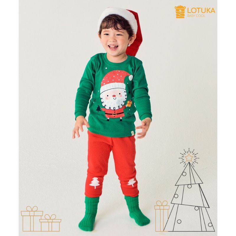 Bộ Đồ Dài Tay Noel LOTUKA, Quần Áo Họa Tiết Giáng Sinh Chất Cotton Mềm Mịn Cho Bé Yêu, Quần Áo Trẻ Em tỪ 0-3 Tuổi