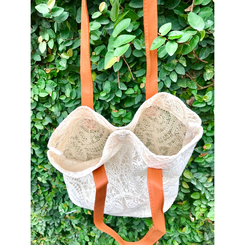 Túi tole ren trắng quà tặng L’Oréal kt 31*34*8,5